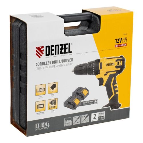 Дрель-шуруповерт аккумуляторная Denzel CDL-12-02BM-Tehinstrument