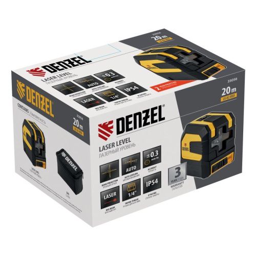 Лазерный уровень Denzel LX 02 Red, 20 м-Tehinstrument