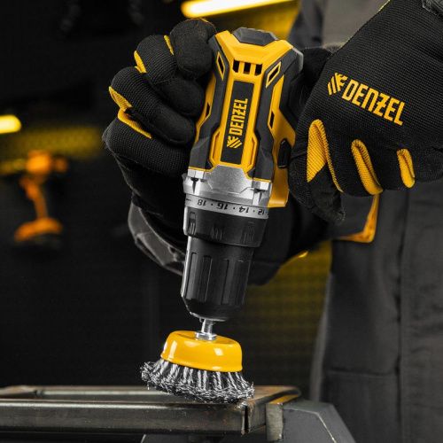 Щетка для дрели, 65 мм, Чашка, со шпилькой, нержавеющая крученая проволока Denzel-Tehinstrument