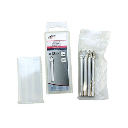 Сверло по кафелю, стеклу 8мм 6шт бокс профи Атака-Tehinstrument