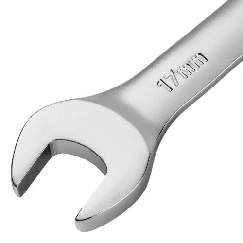 Набор ключей комбинированных трещоточных 6-17 мм, 6 шт., CrV, матовый хром Denzel-Tehinstrument