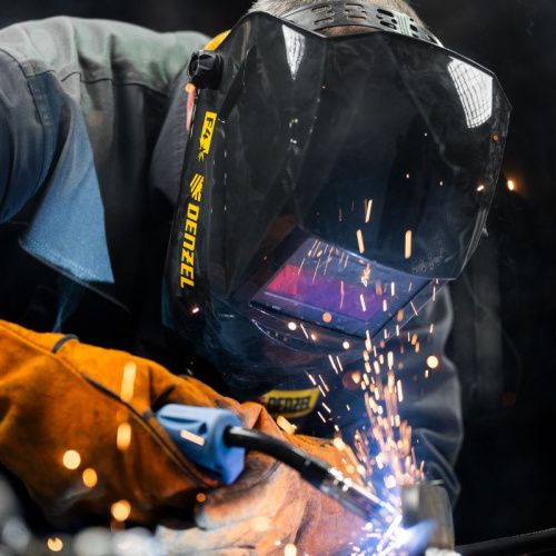 Щиток защитный лицевой (маска сварщика) F4, см. окно 90х35, DIN4/9-13// Denzel-Tehinstrument