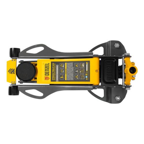 Домкрат гидравлический подкатной, 3 т, 75-500 мм, быстрый подъем, низкий подхват, проф. Denzel-Tehinstrument