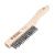 Щетка зачистная 3-х рядная, прямая проволока из нержавеющей стали с деревянной ручкой, EFP// Denzel-Tehinstrument