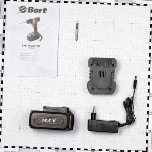 Аккумуляторный шуруповерт Bort BAB-14Ux2-FDK (дрель-шуруповерт Борт 14ух2), 98296471-Tehinstrument
