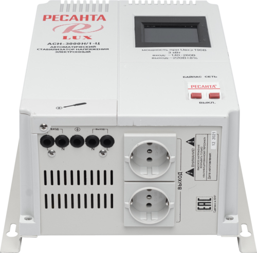 Стабилизатор напряжения серии LUX РЕСАНТА АСН-3000Н/1-Ц-Tehinstrument