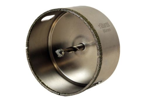 Коронка алмазная по керамограниту 80 х 70 мм,3гр. Хв., с центрир. Cверл.  Sturm-Tehinstrument