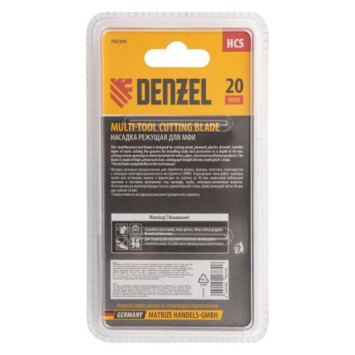 Насадка для МФИ режущая пазовая прямая, HCS, по дереву, 20 х 1.4 мм, мелкий зуб Denzel-Tehinstrument