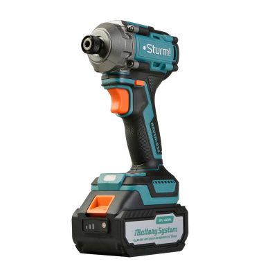 CD250H Винтоверт ударн б/щ  Sturm, 18В, 1BatterySystem, 250Нм, 1/4", 1x4.0Ач, кейс-Tehinstrument