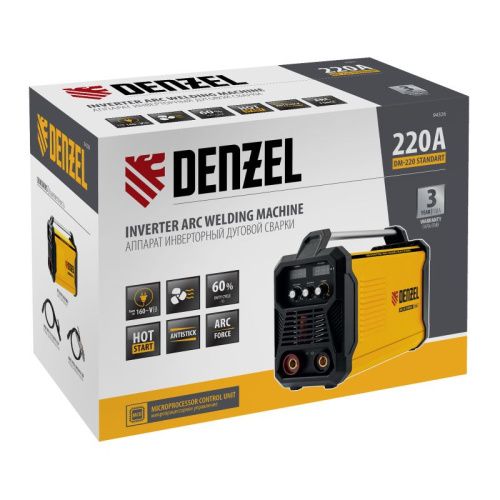 Аппарат инвертор. дуговой сварки DM-220 Standart, Denzel-Tehinstrument