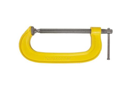 Струбцина G-образная, 200 мм / 8", чугун, оксидированный винт, hanskonner-Tehinstrument