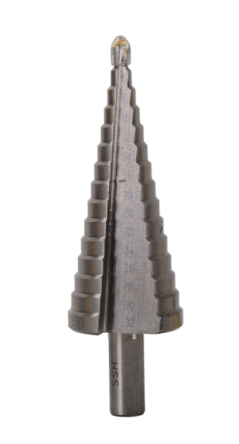 Сверло ступенчатое по металлу 4-32мм, P6M5, трехгранный хвостовик Вихрь-Tehinstrument