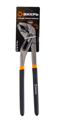 Клещи переставные, 300 мм., обливные рукоятки, Вихрь-Tehinstrument