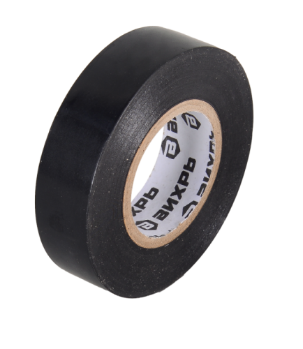 Изолента Вихрь ПВХ чёрная (20 м * 19 мм)-Tehinstrument