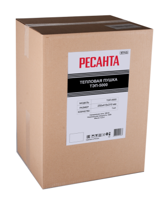 Электрическая теплопушка РЕСАНТА ТЭП-5000-Tehinstrument