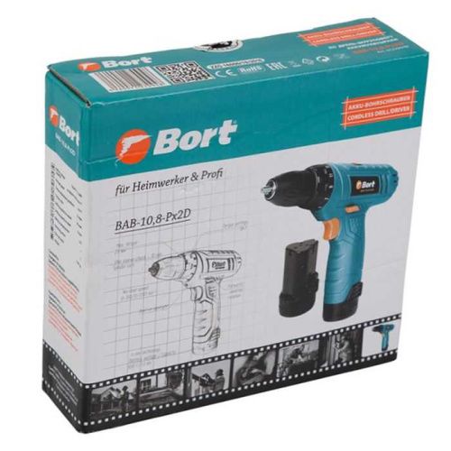 Аккумуляторный шуруповерт Bort BAB-10,8-Px2D (дрель-шуруповерт Борт 10,8-2), 91270948-Tehinstrument