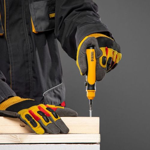 Отвертка реверсивная, механизм SmartPush mini 11 шт, CrMo Denzel-Tehinstrument