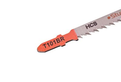 Пилки для лобзика по дереву T101BR, 5 шт, 100х75мм, шаг зуба 2,5мм, обратный зуб, HCS,  Sturm-Tehinstrument