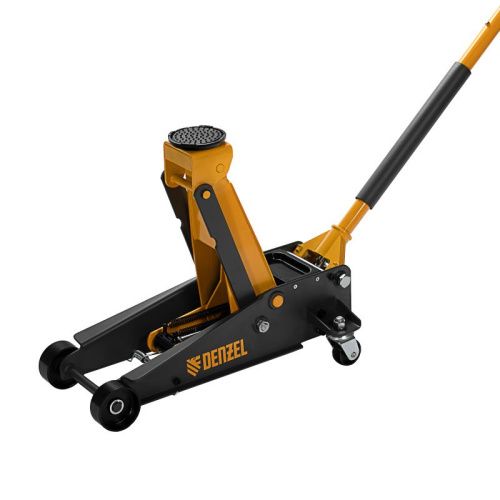 Домкрат гидравлический подкатной 3 т, с фиксатором, быстрый подъем, 135-480 мм, профессиональный Denzel-Tehinstrument