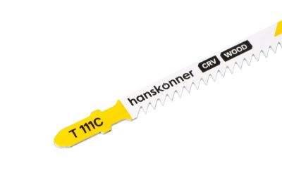 Пилки для лобзика по дереву 2шт, T111C (мяг,тверд 5-50мм) Hanskonner-Tehinstrument