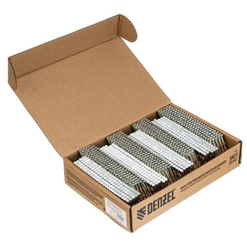 Гвозди для пнев. нейлера (оцинк.), длина - 65 мм, диам. - 2,9 мм, 2000 шт. Denzel-Tehinstrument