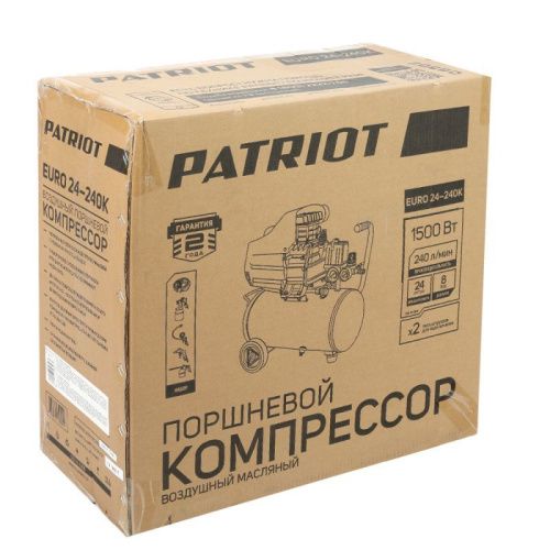 Компрессор поршневой масляный Patriot EURO 24-240 K-Tehinstrument