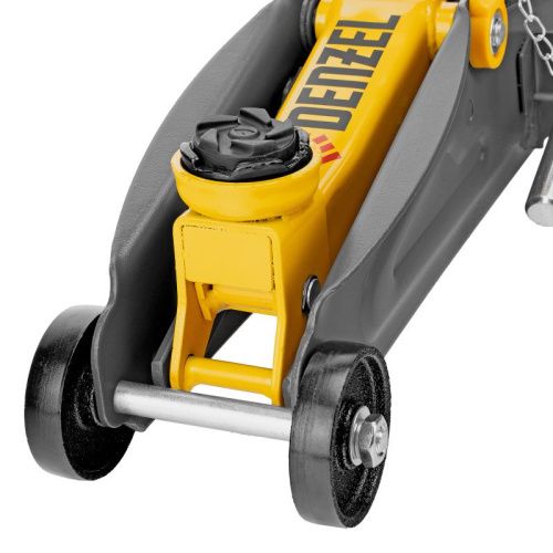 Домкрат гидравлический подкатной с фиксатором, 2 т, 130-330 мм Denzel-Tehinstrument