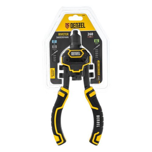 Заклепочник двуручный, заклепки 2,4-3,2-4,0-4,8-6,4 мм Denzel-Tehinstrument