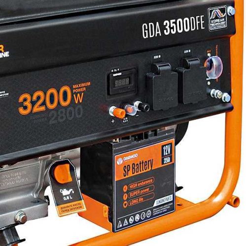 Газовый генератор DAEWOO GDA 3500DFE (газовая электростанция ДЭУ GDA 3500DFE)-Tehinstrument