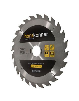 Пильный диск по дереву 200x32/30мм, 24 зубьев, Hanskonner-Tehinstrument