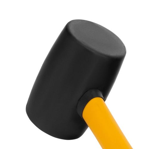 Киянка резиновая, 16 oz, черная резина, фибергласовая рукоятка Denzel-Tehinstrument