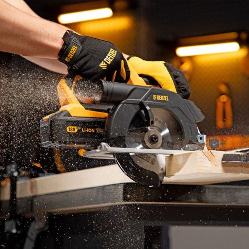 Пила циркулярная аккумуляторная бесщеточная Denzel CCS-165, 18В Li-Ion-Tehinstrument