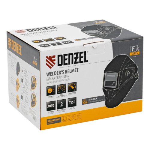 Щиток защитный лицевой (маска сварщика) F9, см. окно 100x60, Real Color, DIN 4-8/9-13// Denzel-Tehinstrument