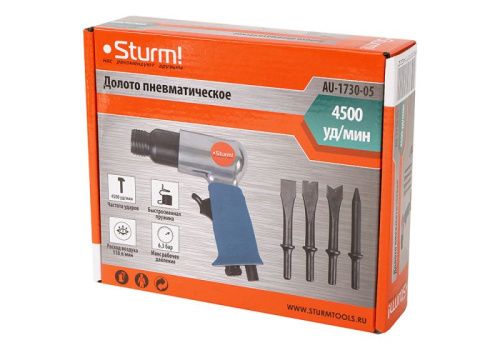 Долото пневматическое, 4500 об/мин, 5 предметов, 6, 3 бар  Sturm-Tehinstrument