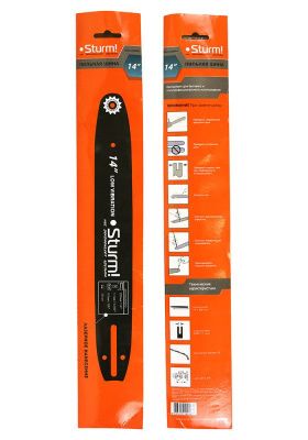 Пильная шина 14"  Sturm Паз 1,1мм, 3/8", 52зв, хвостовик PO (OREGON K041/A041)-Tehinstrument