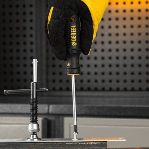 Отвертка, PH2х100 мм, S2, 3к рукоятка Denzel-Tehinstrument