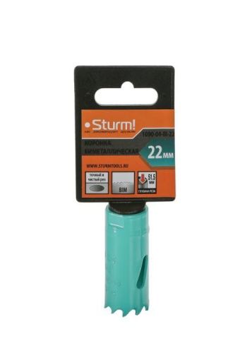 Коронка биметаллическая, 22 мм, 1/2",  Sturm-Tehinstrument