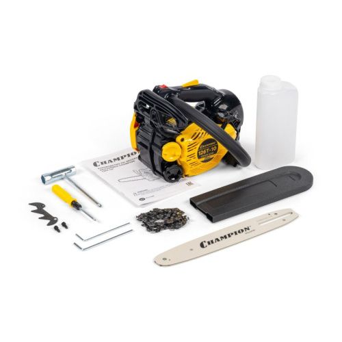 Бензопила CHAMPION   126T-10"-3/8-1,3-40E (1,15кВт 25см³ 2,4кг)-Tehinstrument