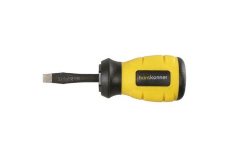 Отвертка шлицевая, SL 6x38, алмазный наконечник, S2, Hanskonner-Tehinstrument