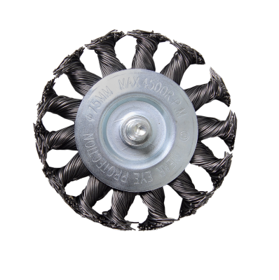 Щётка для дрели Вихрь плоская, крученая, 75 мм-Tehinstrument