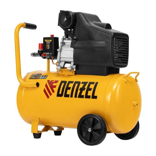 Компрессор воздушный, прямой привод DC1500/50, 1.5 кВт, 50 литров, 220 л/мин Denzel-Tehinstrument