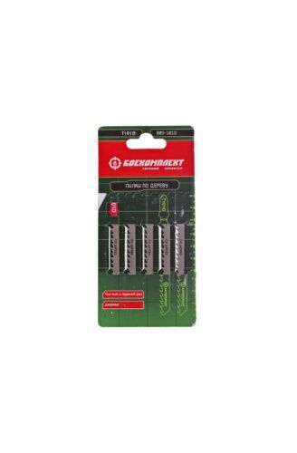 Пилки для лобзика по дереву T101D, 5 шт, 100х74мм, шаг зуба 4мм, чистый прямой рез, HCS, БОЕКОМПЛЕКТ-Tehinstrument