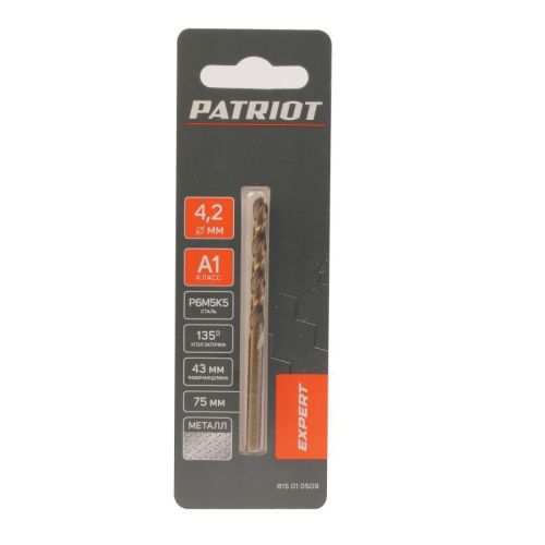 Сверло по металлу (4.2х75/43 мм, 1 шт.), PATRIOT-Tehinstrument
