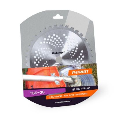 Нож Patriot TBM-36 для триммера (255х25.4 мм, 36 зубьев)-Tehinstrument