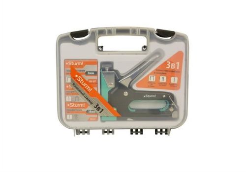 Степлер, 140 тип, скоба 4-14мм, скоба S(10-12мм), гвозди J(10-14мм),  Sturm-Tehinstrument