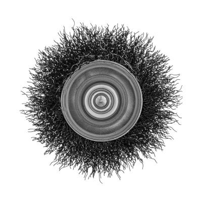 Щетка для дрели, 65 мм, Чашка, со шпилькой , нержавеющая витая проволока Denzel-Tehinstrument