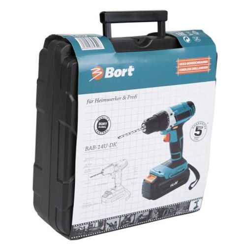 Аккумуляторный шуруповерт Bort BAB-14U-DK (дрель-шуруповерт Борт 14), 93723996-Tehinstrument