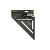 Угольник 175мм, алюминиевый сплав, чёрный анодированный корпус, белая шкала, hanskonner-Tehinstrument