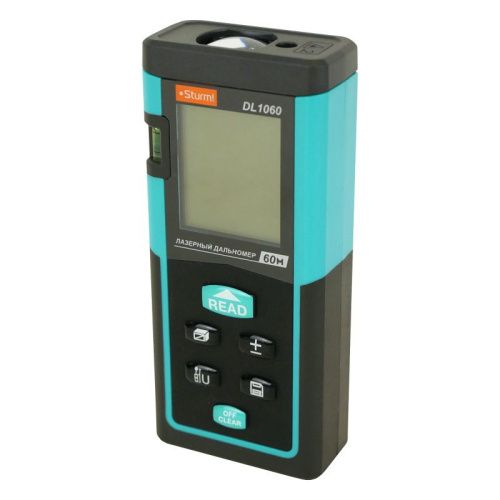 Дальномер лазерный, 0.05-60м, LCD дисплей, встроенный уровень, чехол,  Sturm-Tehinstrument