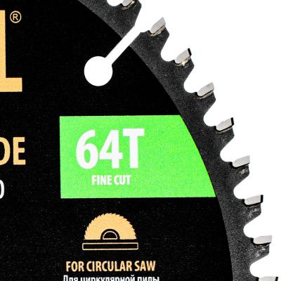 Пильный диск по алюминию ф185 х 20 мм, 64 зубьев Denzel-Tehinstrument